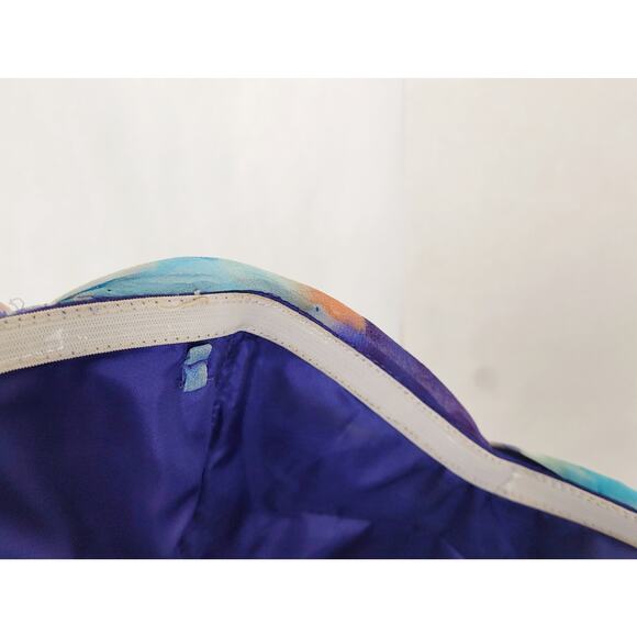 JS Boutique blue floral strapless chiffon gown Size Small Dopamine HOCO Artsy - Picture 8 of 13